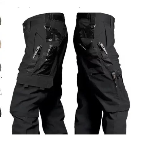 Men's Tactical Work Pants Outdoor Waterproof Cargo Trousers Casual Multi-pocket Wear-Resistant Outdoor Training Trousers
