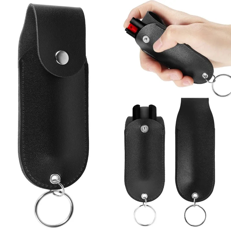3pcs Pepper Spray Holster Mini Self Defense Keychain Portable Carry Case for Personal Safety Compact Design