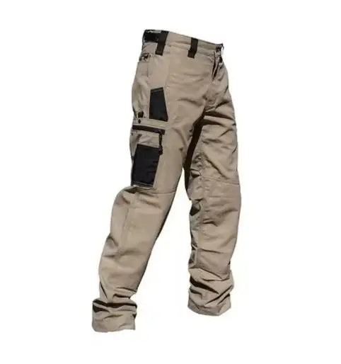 Men's Tactical Work Pants Outdoor Waterproof Cargo Trousers Casual Multi-pocket Wear-Resistant Outdoor Training Trousers
