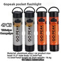 GOPEAK Pocket Mini Flashlight Outdoor Key Clip Cap Ambient Led Long Endurance Disaster Relief Emergency 5050 Small Light