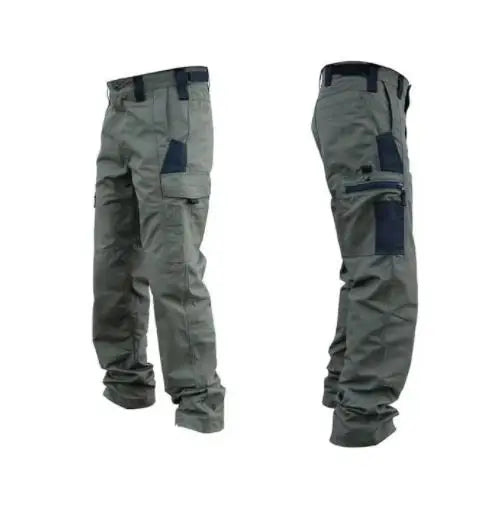 Men's Tactical Work Pants Outdoor Waterproof Cargo Trousers Casual Multi-pocket Wear-Resistant Outdoor Training Trousers